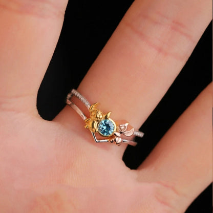 Stitch ring female hollow out